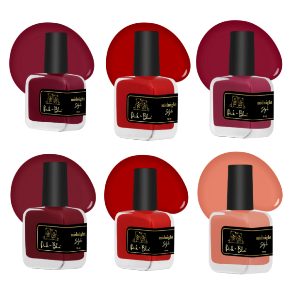 MIDNIGHT Magic Nail Polish Set | Long Lasting & High Gloss Effect | 10ml | Set of 6 - Image 9