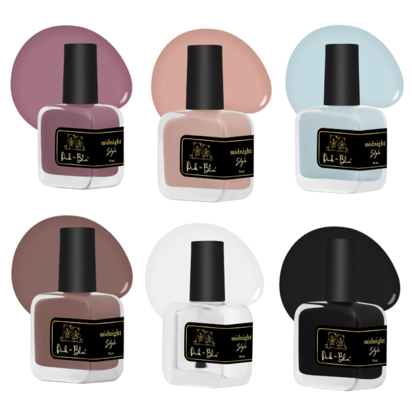 MIDNIGHT Magic Nail Polish Set | Long Lasting & High Gloss Effect | 10ml | Set of 6 - Image 12