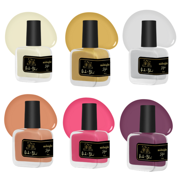 MIDNIGHT Magic Nail Polish Set | Long Lasting & High Gloss Effect | 10ml | Set of 6 - Image 13