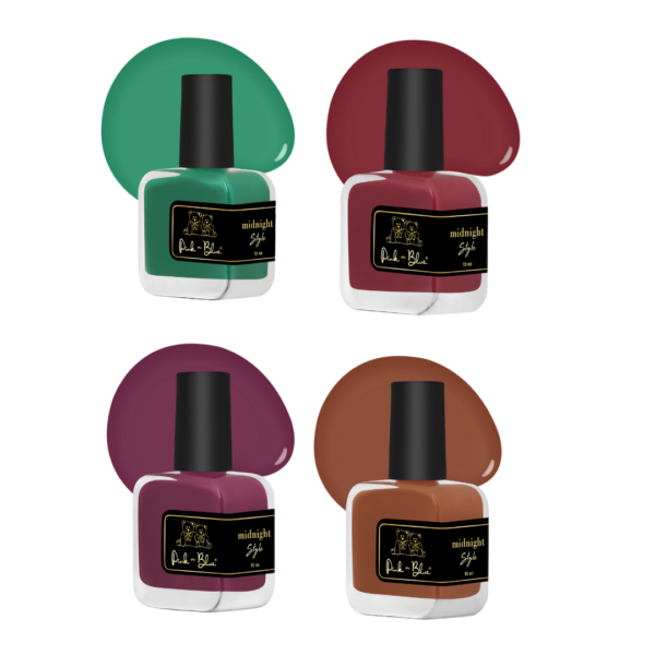 MIDNIGHT Magic Nail Polish Set | Long Lasting & High Gloss Effect | 10ml | Set of 6 - Image 14