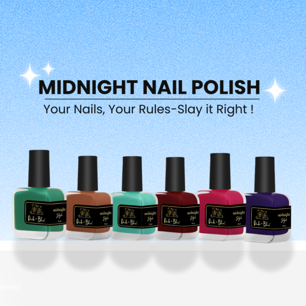 MIDNIGHT Magic Nail Polish Set | Long Lasting & High Gloss Effect | 10ml | Set of 6 - Image 3